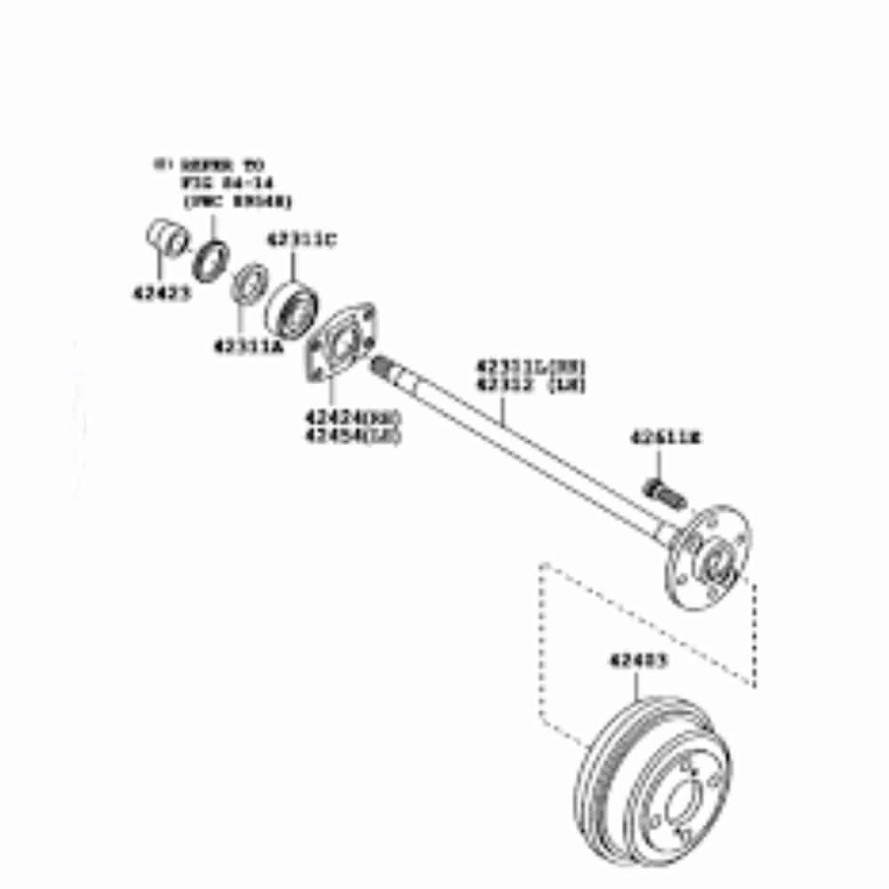 Axle Shaft Assembly Rear Left Side - 42312BZ080